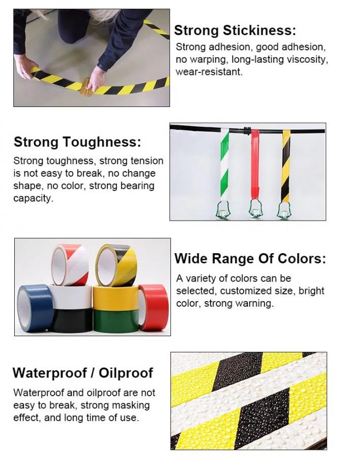 PVC Floor Marking Tape Warning Marker Tape Roll