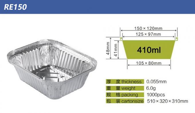 1LB Custom 8342 Aluminum Foil Food Containers 450ml Food Container Foil ...