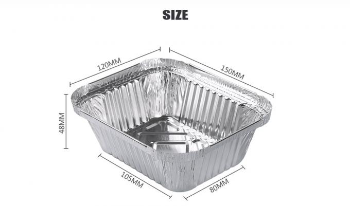 1LB Custom 8342 Aluminum Foil Food Containers 450ml Food Container Foil ...