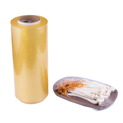 Food Grade Mushroom Compostable Plastic Wrap Film PVC Plastic Film Wrap For Packing