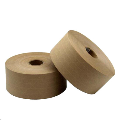 Eco Friendly Reinforced Kraft Paper Tape Wet Water Activated Gummed Paper Tape