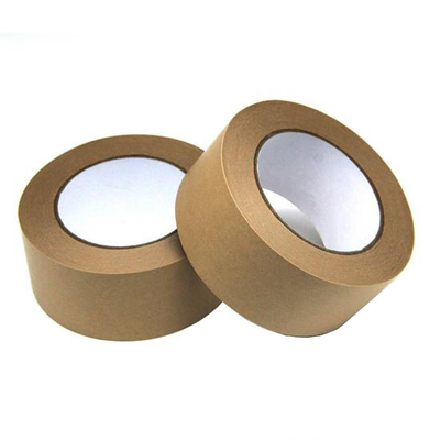 Flatback Custom Kraft Paper Tape Biodegradable Printable Writable Self Adhesive Non Reinforced