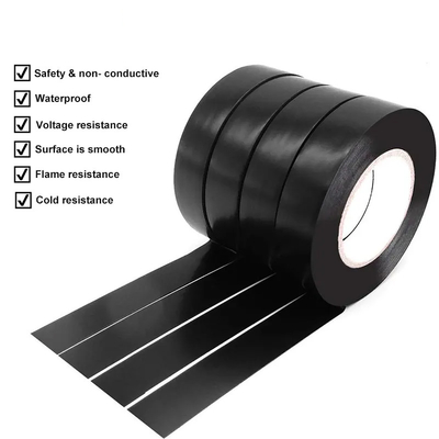Heavy Duty PVC Electrical Tape Customized Black Flame Retardant