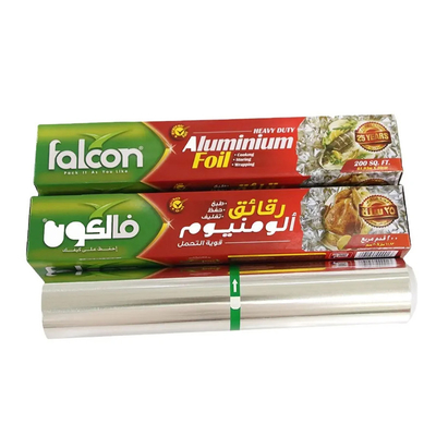 Silver Heavy Duty Kitchen Aluminium Jumbo Roll With Band Sawtooth Cutter For Household