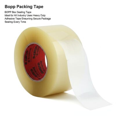 BOPP Packing Tape with Initial Tack ≥10# and 50m Length for Secure Box Sealing Using Pressure Sensitive Adhesive