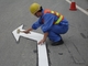 Pre Formed Road Temporary Pavement Marking Tape Arrow Warning Concrete Marking Tape