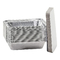 F4 83185 Disposable Foil Containers With Lids 1750ml Rectangle Aluminium Cake Foil
