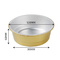 450ml Colorful Aluminum Foil Food Containers Smoothwall Disposable Pudding Baking Cups With Lid